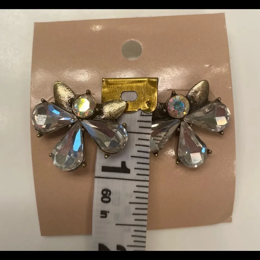 J. Crew Crystal Angel Earrings